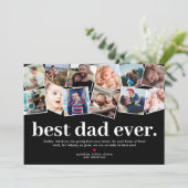 Beste papa ooit Vaderdag fotocollage Kaart (Staand voorkant)