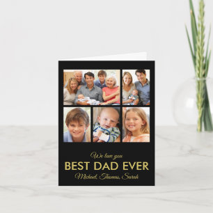 Beste papa ooit Vaderdag fotocollage Kaart