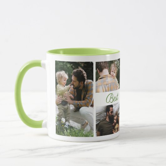 Beste papa ooit Vaderdag fotocollage koffie Mok (Links)