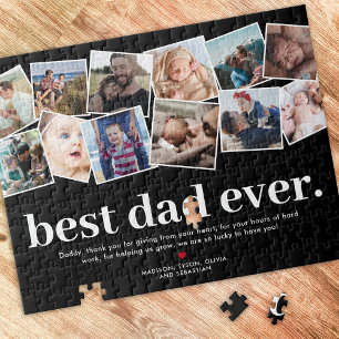 Beste Papa Ooit Vaderdag Fotocollage Legpuzzel
