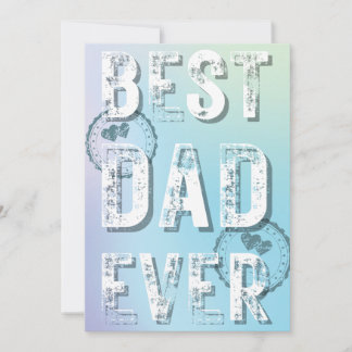 Beste Papa Ooit Vaderdag Grunge Typografie Foto Feestdagenkaart