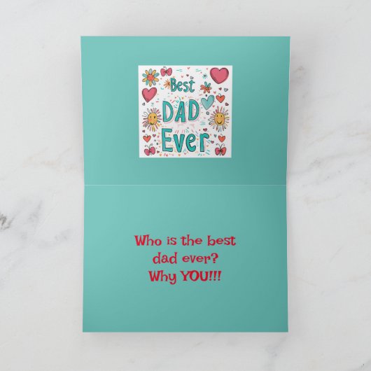 BESTE PAPA OOIT VADERDAG KAART (Binnen)