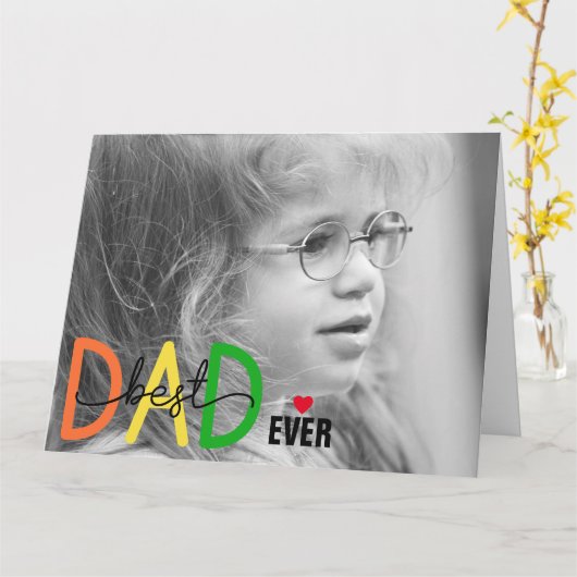 Beste papa ooit Vaderdag kaart (Gele Bloem)