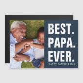 Beste. Papa. Ooit. Vaderdag Magnetische fotokaart (Voorkant / Achterkant)