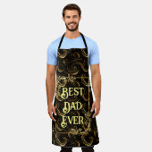 Beste papa ooit Vaderdag Moderne gouden kalligrafi Schort (Gedragen)