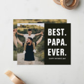 Beste. Papa. Ooit. Vaderdag  Notitiekaartje (Voorkant / Achterkant in situ)