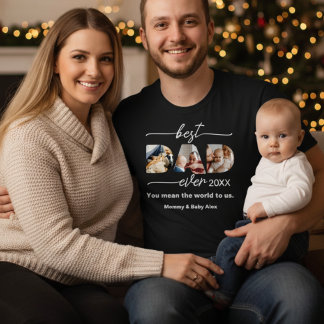Beste papa ooit| Vaderdag Papa Uitknippen Zwart T-shirt
