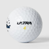 Beste Papa Ooit Vaderdag Retro Monogram Golfballen (Logo)