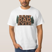 *~* BESTE PAPA OOIT Vaderdag Rustic AP86 T-shirt (Voorkant)
