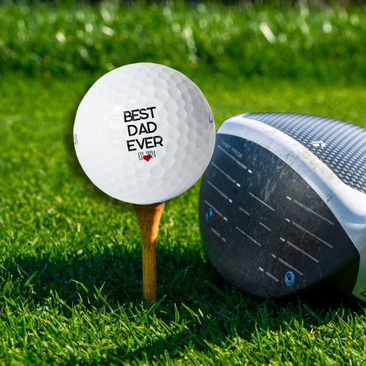 Beste papa ooit Vaderdag trendy cadeau individu Golfballen