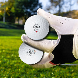 Beste papa ooit Vaderdag trendy cadeau individu Golfballen