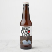 Beste papa ooit Vaderdag trendy cadeau Persoonlijk Bier Etiket (Voorkant)