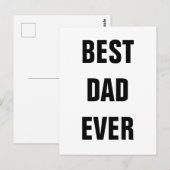 Beste papa ooit Vaderdag verjaardag aangepast 2022 Briefkaart (Voorkant / Achterkant)