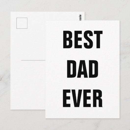 Beste papa ooit Vaderdag verjaardag aangepast 2022 Briefkaart (Voorkant / Achterkant)