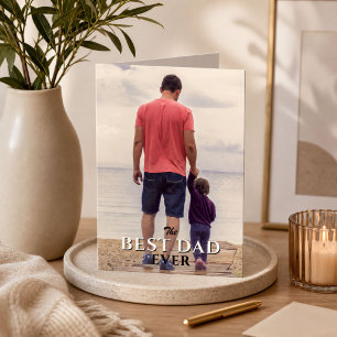 Beste Papa Ooit Vaderdag Volledige Familie Foto Kaart