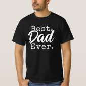 Beste Papa Ooit Vaderdag Zwart T-shirt (Voorkant)