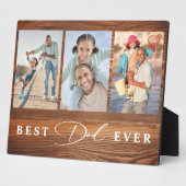 Beste papa ooit vaders dag 3 fotocollage fotoplaat (Zijkant)