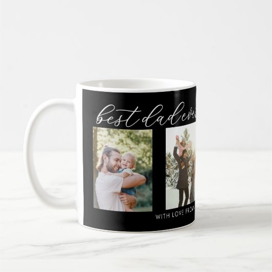 Beste papa ooit vaders dag 4 fotocollage koffiemok (Links)