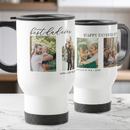 Beste papa ooit vaders dag 4 fotocollage reisbeker