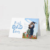 Beste papa ooit vaders dag cadeaubon voor papa kaart (Voorkant)