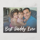 Beste papa ooit, vaders dag foto modern script feestdagenkaart (Voorkant)