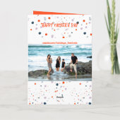 Beste papa ooit vaders dag kalligrafie familie fot kaart (Achterkant)