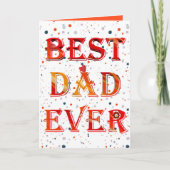 Beste papa ooit vaders dag kalligrafie familie fot kaart (Voorkant)