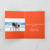 Beste papa ooit vaders dag kalligrafie familie fot kaart (Binnen)