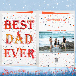 Beste papa ooit vaders dag kalligrafie familie fot kaart