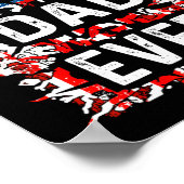 Beste papa ooit Vaders Dag Papa Amerikaanse vlag Poster (Hoek)