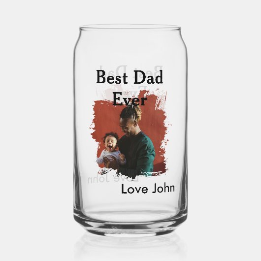 Beste papa ooit vaders papa cadeau foto naam eenvo blikvorm glas (Voorkant)