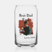 Beste papa ooit vaders papa cadeau foto naam eenvo blikvorm glas (Achterkant)