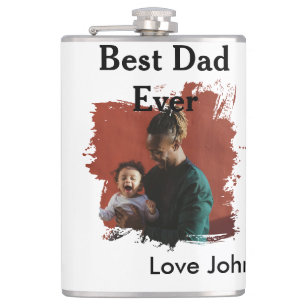Beste papa ooit vaders papa cadeau foto naam eenvo heupfles