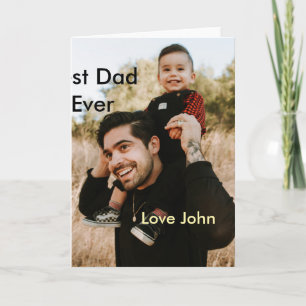 Beste papa ooit vaders papa cadeau foto naam eenvo kaart