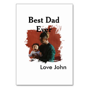 Beste papa ooit vaders papa cadeau foto naam eenvo kaart