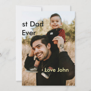 Beste papa ooit vaders papa cadeau foto naam eenvo kaart