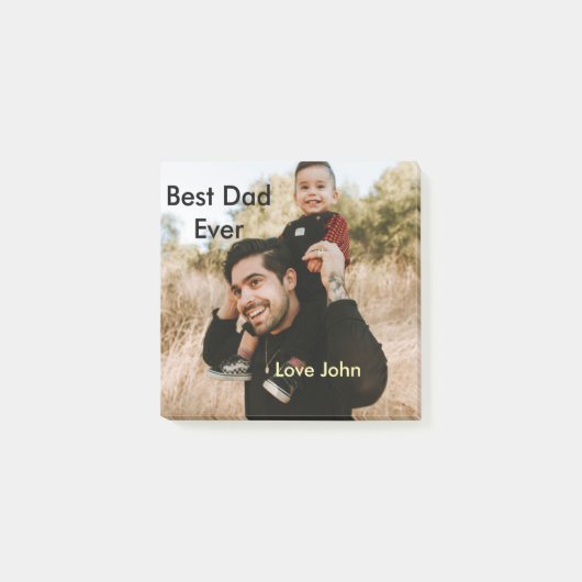 Beste papa ooit vaders papa cadeau foto naam eenvo post-it® notes (Voorkant)