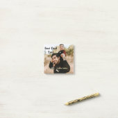 Beste papa ooit vaders papa cadeau foto naam eenvo post-it® notes (Op bureau)