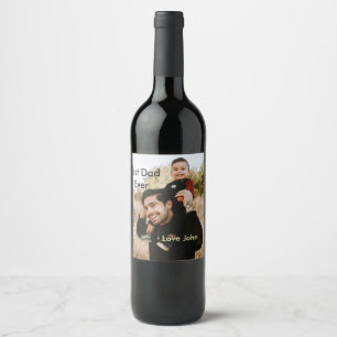 Beste papa ooit vaders papa cadeau foto naam eenvo wijn etiket