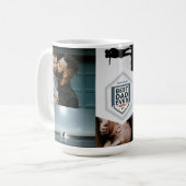 Beste Papa Ooit Vaderschap Typografie Ontwerp Koffiemok (Voorkant links)