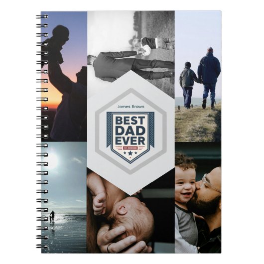 Beste papa ooit vaderschap typografie ontwerp notitieboek (Voorkant)