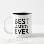 Beste papa ooit | Valentijnsdag Cadeau Tweekleurige Koffiemok (Links)