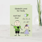 Beste papa ooit van klein meisje verjaardag groet kaart (Voorkant)
