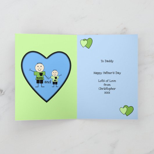 Beste papa ooit van kleine jongen verjaardag groet kaart (Binnen)