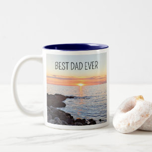 Beste Papa Ooit van Zonsopgang tot Zonsondergang O Tweekleurige Koffiemok