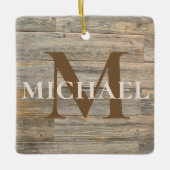 Beste papa ooit Verdrietig rustiek licht hout graa Keramisch Ornament (Voorkant)