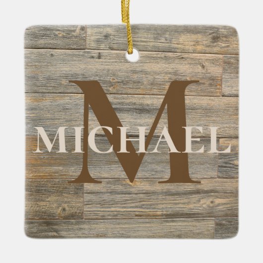 Beste papa ooit Verdrietig rustiek licht hout graa Keramisch Ornament (Voorkant)