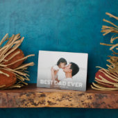 Beste papa ooit vet tekst Vaderdag cadeau foto Fotoplaat (Zijkant)