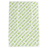 Beste papa ooit vier foto's lime groen Vaderdag Medium Cadeauzakje (Achterkant)