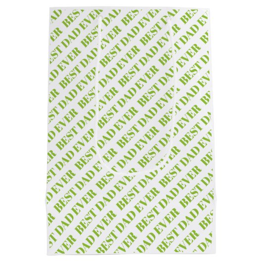 Beste papa ooit vier foto's lime groen Vaderdag Medium Cadeauzakje (Achterkant)